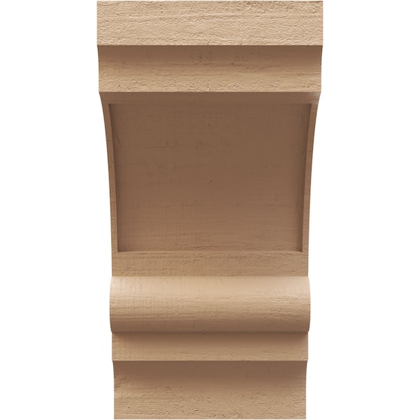 12in. W X 12in. D X 24in. H Series 2 Wide Diane Rough Cedar Woodgrain TimberThane Corbel, Primed Tan